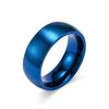 Anel Transfronteiriço Amazon Simples Aço Titânio Fosco Escovado Masculino 8mm Arco Interno e Externo Anel de Aço Inoxidável Joia de Mão