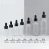Garrafas de vidro transparente para óleos essenciais para atacado transfronteiriço com conta-gotas de borracha 5-120ml conta-gotas dispensador de óleo essencial garrafas de vidro vazias