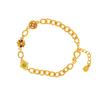 Nuevo Pulsera de Flor Pequeña Esmaltada Color Arena Dorada Antigua Estilo Chino para Mujer Nicho Retro Lujo Ligero Joyería de Larga Duración Sin Decoloración