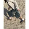 Shorts Jeans Retrô Americano para Mulheres, Calça Reta de Comprimento Médio Baixa para o Verão, Calça Sete Pontos Vintage Super na Moda
