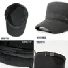 Chapéu de inverno masculino quente de aba reta transfronteiriço, chapéu de algodão espesso com proteção para as orelhas, chapéu à prova de frio para meia-idade e idosos, boné de beisebol casual para atividades ao ar livre
