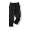 Pantalones casuales de verano para hombre de alta gama, sencillos, suaves, transpirables, cintura elástica, Tencel Lyocell 11651