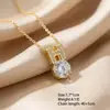 Collar de Letra de Zirconia de Cobre con Diamantes Completos, Moderno y Lujoso, para Mujer, Versátil y que No se Desvanece, Juego de Cadena para Clavícula Simple y Elegante