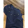 Camiseta de cuello en U estilo americano Gris Hombro Manga corta para mujer Verano Diseño puro Nicho Ajustado Dulce Chica picante Top corto