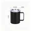 Vaso Artesanal Portátil de Doble Capa Explosivo Termo Vaso con Ventosa para el Hogar Creativo Vaso de Acero Inoxidable Taza de Café Vaso para Agua