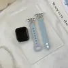 [Correa de Reloj] Adecuada para Correa de iWatch Apple S12 Correa S10987Se Gato Ángel Napa Correa de Reloj para Niñas