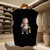 Camiseta sin mangas de algodón impresa de marca nueva y moderna para hombre, verano 2026, holgada, chaleco deportivo casual