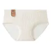 Ropa Interior Antibacteriana de Algodón Crudo 7A para Mujer Sensación Nude Sin Costuras Algodón Completo Entrepierna Extendida Cintura Media Suave No Pellizca Glúteos Calzones para Adolescente