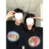 Camisetas de Manga Corta a Juego para Pareja, Algodón Peinado Puro, Tops de Verano Modernos de Corte Holgado para Hombres y Mujeres