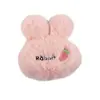 Broche de conejo de rábano rosa caricatura peluche colgante de bolsa coreano lindo accesorios de piel de conejo diy venta al por mayor
