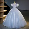 Vestido de Gala para Banquete 2026 Vestido Longo para Cerimônia de Maioridade Performance de Palco Saia Tutu Vestido para Exame de Performance Vocal Apresentador de Evento