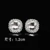 Botón cuadrado de perla de diamante de aleación, bricolaje, costura a mano, accesorios de ropa de pierna alta, suéter, abrigo, estilo pequeño y fragante