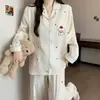 Pijama com bojo, algodão nuvem, novo conjunto de duas peças fofo de animal de desenho animado para outono e inverno, pode ser usado fora