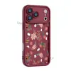 Tendência no TikTok, capa de celular iPhone 18PM floral fresca e delicada, feita de fábrica, com borda elevada para proteção aprimorada da câmera, capa macia