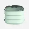 Horno de Microondas Caja Especial para Cocinar al Vapor Utensilio Vaporizador Contenedor para Calentar Tazón Vaporizador Impermeable Caja para Panecillos al Vapor y Platos Calientes para el Hogar