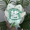 Chen Zheyuan (Yuan) Celebridad Hecha a Sí Misma Colgante de Bolso Qihang Mini Abanico Reflectante Etiqueta de Nombre Set Completo Terminado Hecho a Mano