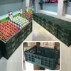 Pequeño Exhibidor Plegable de Escalón para Frutas para Tienda de Frutas con Cesta Inferior Falsa y Estante de Puesto