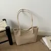 Bolsa Tote Retrô Moda Outono 2026, Grande Capacidade, Bolsa de Ombro Feminina, Bolsa Tote Casual para Viagem e Dia a Dia