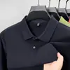 Camisa Polo para Hombre de Primavera y Otoño, Camiseta de Manga Larga con Cuello para Negocios Casual de Edad Media, Camisa Base de Color Sólido