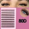 200 racimos Pestañas postizas segmentadas rizo D comercio exterior DIY autoadhesivas rizo natural injerto pestañas postizas densas
