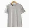 Nueva camiseta de algodón de manga corta estilo romano para hombre, color liso, corte holgado, top versátil de moda de manga corta, secado rápido