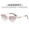 2026 Nuevas Gafas de Sol Ojo de Gato Personalizadas para Mujer Estilo Europeo Americano Ins Celebridad de Internet de Moda Tendencia Gafas de Sol de Metal Transfronterizas