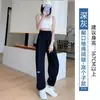 Calça Esportiva Feminina 2026 Novo Estilo Joggers Primavera e Outono Fina Solta Casual Perna Larga Petite Calça de Moletom Cinza
