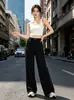 Pantalones Casuales Rectos para Hombre con Bordado de Raya Lateral, Nuevo Estilo Veraniego, Pantalones Deportivos Unisex Fluidos Largos hasta el Suelo para Mujer, Imprescindible
