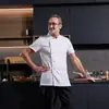 Ropa de Trabajo de Verano de Malla Transpirable para Chef de Cuerpo Completo para Hombre de Manga Corta para Catering Restaurante de Hot Pot Cocina Trasera Ropa de Trabajo