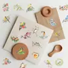 50 Piezas de Pegatinas de la Serie de Pájaros en Acuarela Retro para Decoración DIY Equipaje de Mano Maleta Taza de Agua Impermeables Pegatinas para Mascotas
