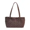Bolsa de bolinhas da moda para mulheres, nova coleção outono 2026, bolsa tote simples e estilosa para o dia a dia, bolsa de ombro fashion e visualmente atraente
