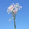 3 Ramilletes Atados a Mano con 62 Flores, Gypsophila Pastoral, Flores Artificiales, Flores Falsas, Exhibición para el Hogar, Estudio de Bodas, Flores Decorativas Pequeñas y Frescas