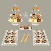 Expositor de postres, adornos, bandeja para pasteles, bandeja para repostería, bandeja para cenas frías, bandeja para refrigerios y té de la tarde
