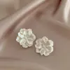 Aretes Color Rosa Dopamina para Mujer, Diseño de Nicho, Lujo Ligero, Sensación de Alta Gama, Estilo Vacaciones en la Costa, Aretes de Flor
