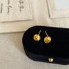Brincos de nó de coração dourado mini Kink femininos design simples senso personalidade moda elegante brincos combinados