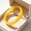 Pulsera de Jade Amarillo Leche Plana, Venta Directa del Fabricante, Pulsera Rojo Atardecer, Pulsera de Jade Beige, Pulsera de Vidrio Amarillo Leche al por Mayor