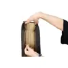Comercio exterior europeo y americano peluca para mujer cortina de pelo de línea de pesca cabello largo liso parche de pelo natural sin costuras fabricantes en stock peluca de fibra química