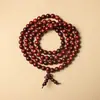 Atacado Sandália de Sangue Sândalo Africano Folha Pequena Sândalo Vermelho Contas Budistas, Vários Estilos e Especificações, Pulseiras Estilo Étnico, Contas de Rosário
