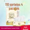 Papel Tissue Qingfeng de Polpa de Madeira Natural 4 Pacotes 1 Rolo 110 Folhas Papel Higiênico 3 Folhas Tissue Doméstico