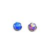 Brincos de Titânio F-136 com Opala G23 Titânio Borda Rolada Studs de Lábio Studs de Língua Joias de Piercing Rosca Dupla Face Zircônia Incrustada