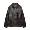AliExpress Transfronterizo Primavera 2026 Nuevas Llegadas Ropa de Mujer Color Sólido Temperamento Casual Moda Chaqueta de Cuero Suave Lavada