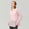 Top de yoga transpirable holgado con tiras cruzadas de seda de bambú, camiseta deportiva de manga larga informal estilo perezoso para fitness