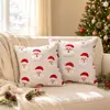 Funda de almohada de Santa Claus de Navidad transfronteriza Funda de almohada linda con gorro de Navidad Sin relleno Bordado Funda para cojín de sofá