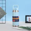 Tetera portátil minimalista transfronteriza, taza termo de acero inoxidable 304, botella de agua deportiva portátil para senderismo al aire libre