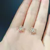 Aretes Cuadrados de Plata de Ley S925 Aretes de Camelia Estilo Mori para Mujer Frescos Simples Moda Combinan con Todo Joyería para Orejas Elegante