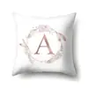 Funda de Almohada de Poliéster Estilo Ins para el Hogar Funda de Almohada Decorativa Estampada 26 Letras Inglesas Funda de Cojín QTB24