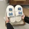 Pantuflas Peludas Dulces y Lindas de Gatito para Mujer 2025 Otoño e Invierno Nueva Moda Pantuflas Casuales Versátiles para Mujer