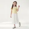 Conjunto de Ropa de Verano Dulce y a la Moda para Niñas: Nueva Camiseta de Manga Corta y Falda de Pastel para Niños Mayores, Conjunto de Dos Piezas Estilo Coreano