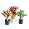Suculenta Verde de Agave Simulada en Maceta Planta Verde Bonsái Decoraciones de Escritorio Adornos Tienda en Casa Ventana Paisajismo Plantas en Maceta