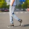 026 Pantalones Harem Ajustados de Verano para Hombre Pantalones de Mezclilla Rasgados a la Tobillo para Hombre Pantalones de Moda para Hombre